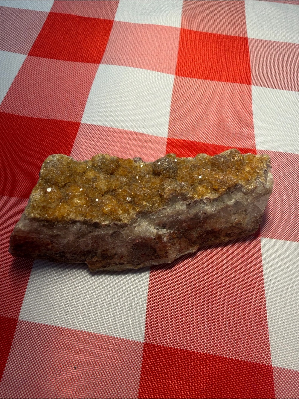3.5โ Sparkly Golden Orange Druzy Crystal Mineral Specimen โ Natural Raw Rock - Picture 4 of 4